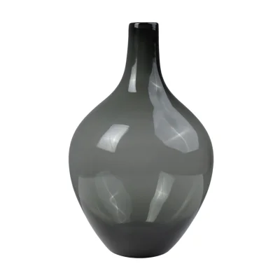 Ваза стеклянная EMBER, дымчатый,25*39.5см фотография