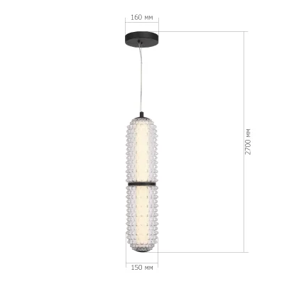 Светильник подвесной ST-Luce черный/прозрачный LED 1*22W 4000K SAGUARO_4