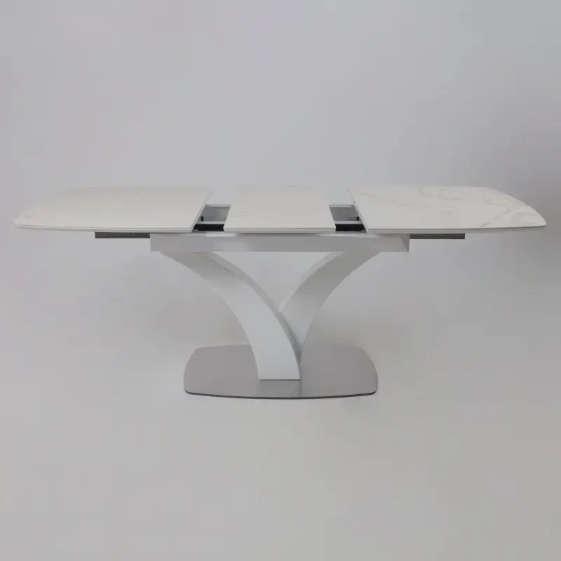 Стол НОТР ДАМ MODERNE, керамика 2 кат. 1400(1800)*850, Камень белый Calacata vagli/Белый Муар_preview_23