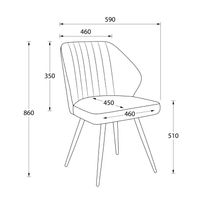 Стул MICHAEL-R1 360, b28 ANTRACITE LUX\черный_15