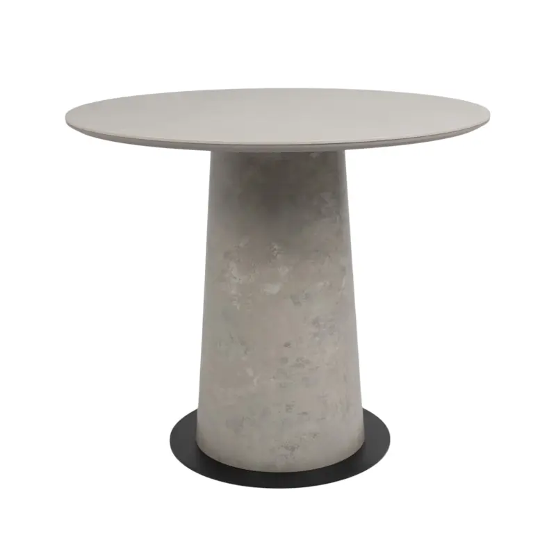 Стол AV 2317, МДФ+керамика, нераздвижной 900 серый, матовый CARMEN LIGHT GREY/черный+HPL Бетао фотография