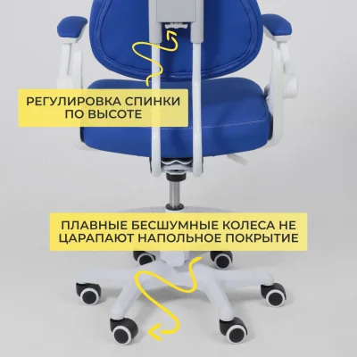 Кресло поворотное SWAN, ткань, (синий)_9