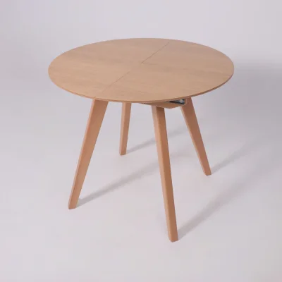 Стол ТАМУС, круглый раздвижной 870 (1160), Светлый бук без тонировки/Светлый бук_7