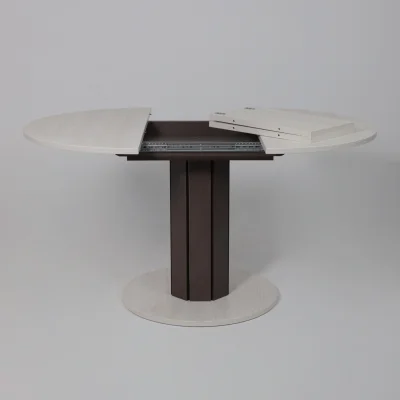 Стол раздвижной на опоре ONTARIO,1000(1300)*760*1000, (сосна каньон/коричневый)_17