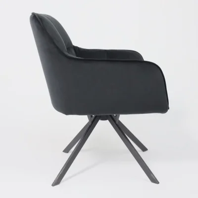 Кресло VIRGINIA, поворотное, черный велюр HCJ-50/черный_8