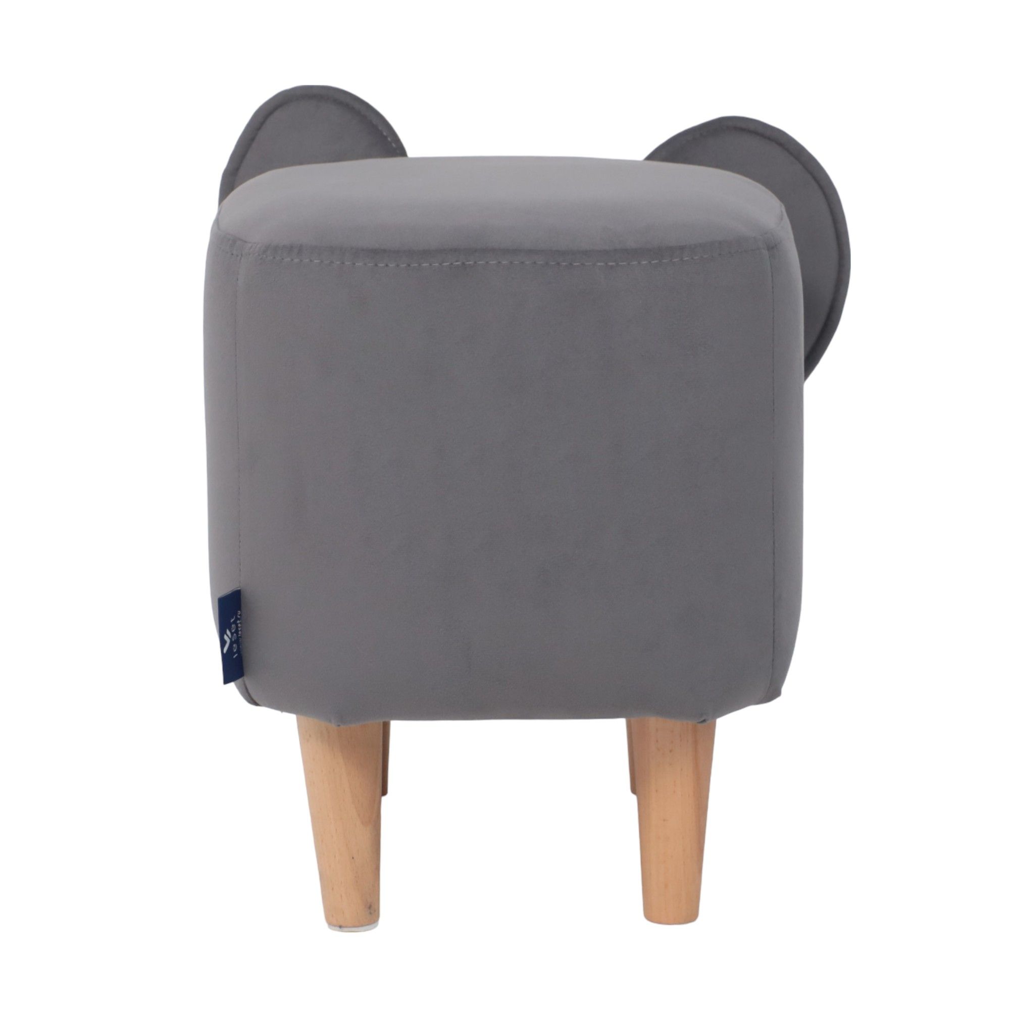 Пуф Leset Mouse COMBI, 330*650*410, велюр V32 серый / V1 белый_preview_5