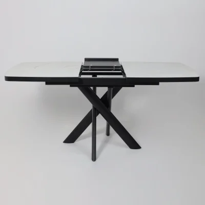Стол LEONEL-130, раздвижной 130(165)х85, Кварцит-HPL/Черный_20