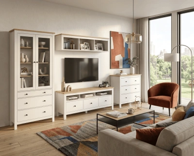 Гостиная Сага, ясень + белый. Комплект №1 фотография