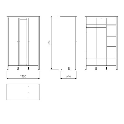 Спальня Сага, серый. Комплект №5_16