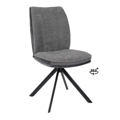 Стул SMART-R 360, g22 GRAPHITE шенилл LUX - d10 HEMATITE LUX\черный фотография