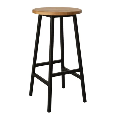 Стул полубарный SMH-63 ND, дуб натуральный/черный фотография