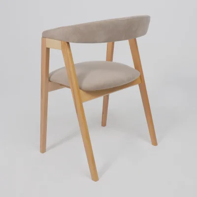 Кресло ЛОНДОН, песочный микровелюр D Simple 05/светлый бук_20