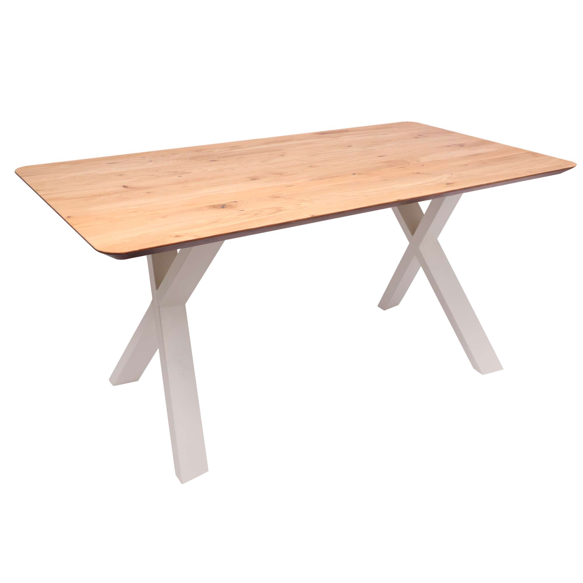 Стол КАТМАЙ, 160*85*75, дуб натуральный/белый (ПР-2 DSW (02) ХН-80/20) фотография