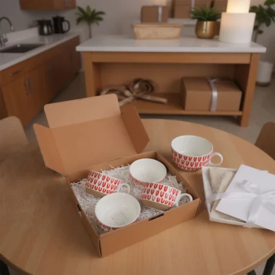 Подарочный бокс №6 (Чашка (2 шт.) + Миска-Боул (2 шт.) + Подарочная упаковка)_2