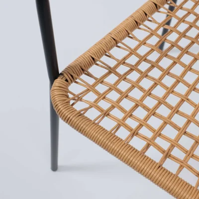 Кресло садовое BERGAMO, PE, иск.роттанг,черный+коричневый_15