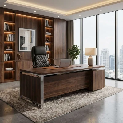 Кресло поворотное LOREAN, черная экокожа/хромированный металл_2