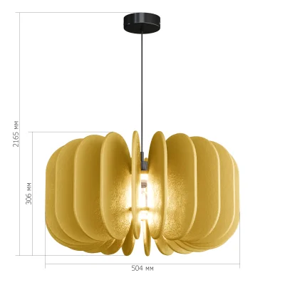 Светильник подвесной ST-Luce Черный/Желтый E27 1*60W SENTITO_2