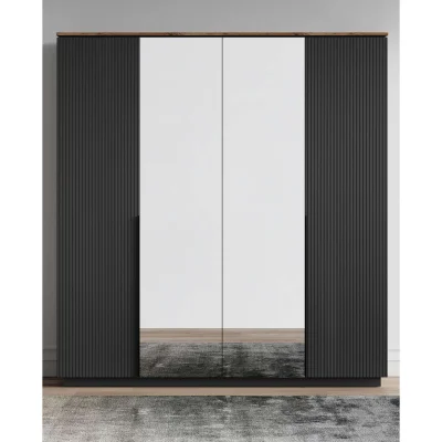 Н.м. "SAN GIMIGNANO" шкаф SZF4D, к.Антрацитовый+Дуб нокс/ф.Антрацитовый+Готика_4