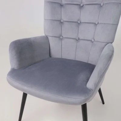 Кресло ODA, серый велюр HCJ-40/черный_16