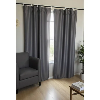 Комплект штор "Блэкаут" 1,5+1,5х2,7м на универсальной ленте, цвет серый опал (арт.888-14)_3