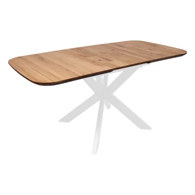 Стол ВЕЙВ раздвижной, 120(160)*80*75, дуб натуральный/белый (ПрР-3 DSW (02) КСЕ/Р-80)_3