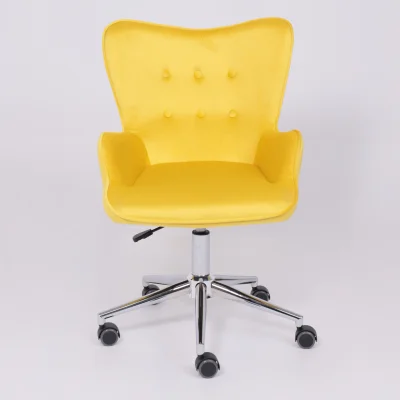 Кресло поворотное BELLA, велюр/желтый_2
