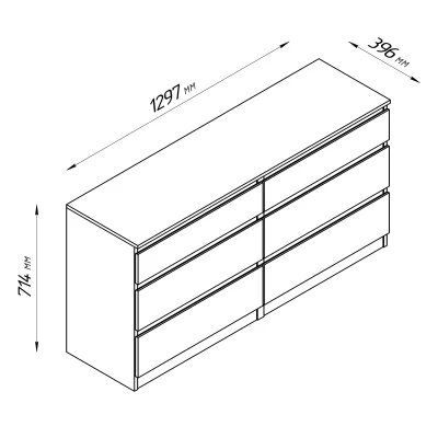 Комод КАСТОР 6 ящиков, белый (2.03.02.080.1 RU)_5