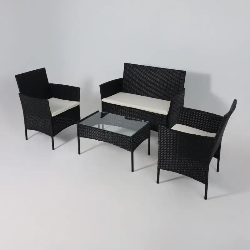 Комплект мебели PATIO (кресло 2шт, диван 1шт, стол 1шт), черный_preview_12