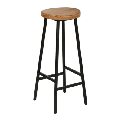 Стул барный SMH-78 ND, дуб натуральный/черный фотография