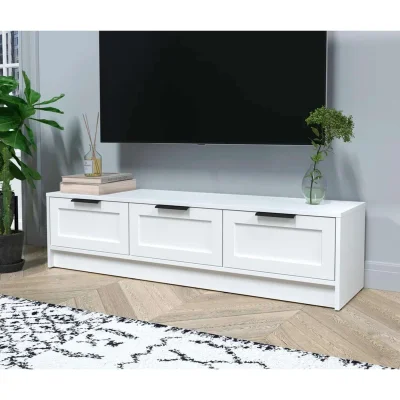 Тумба(ТВ) КОНЦЕПТ Тренд КТ-ТВ3-35, к.Белый/ф.Белый  (В348хШ1360хГ355мм)_2