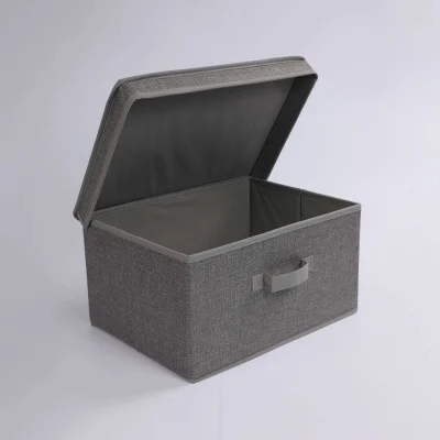 Контейнер для хранения MACKENZIE-2, с крышкой, серый, 38*27*19см_4