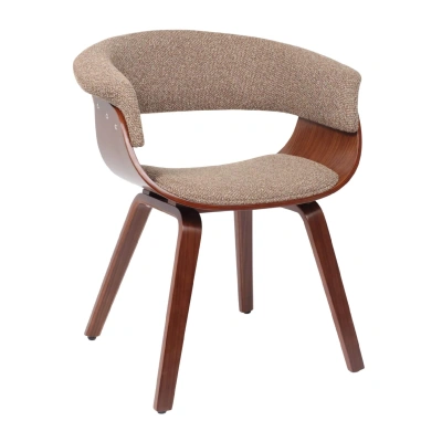 Кресло барное MODY, букле, коричневый Lisa 421/орех фотография