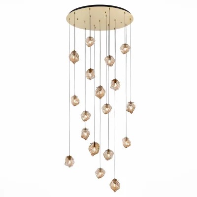 Светильник подвесной ST-Luce Латунь/Янтарный E14 18*40W PORTICI_3