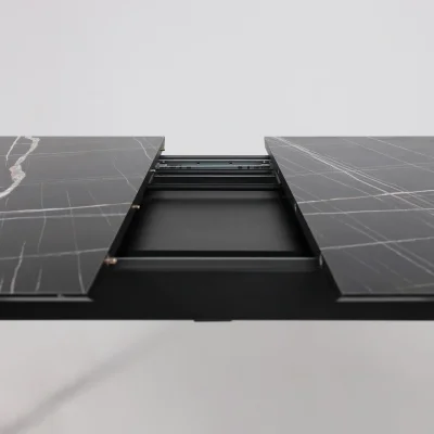 Стол AV 1209, HPL+МДФ,  раздвижной 1200 (1600)*800 Черный тунис /черный_18