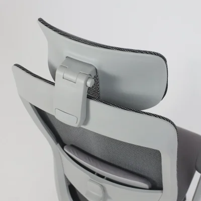 Кресло поворотное SPIRIT, темно-серая сетка+ серая ткань/серый полиамид_13