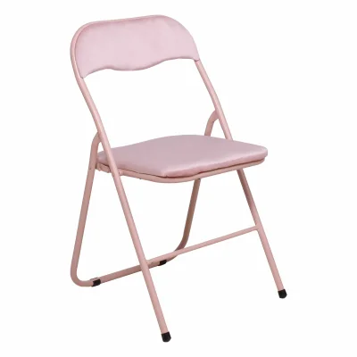 Стул складной JAKE, ECONOM, велюр, нежно-розовый фотография