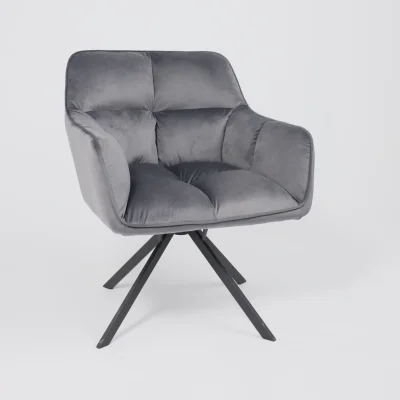 Кресло VIRGINIA, поворотное, велюр, тем.-серый HCJ-40/черный_18