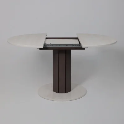 Стол раздвижной на опоре ONTARIO,1000(1300)*760*1000, (сосна каньон/коричневый)_16