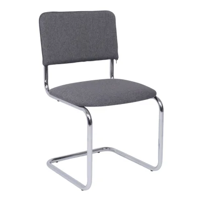 Кресло СЛАВИЯ, Leto 68 темно-серая ткань/хром фотография