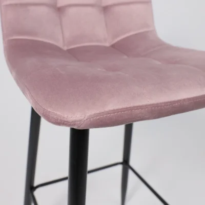 Стул STELLA, барный, пыльная роза велюр HLR25/черный_13