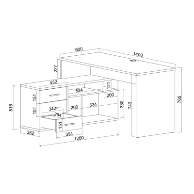 Стол письменный SKILL-05, антрацит_8