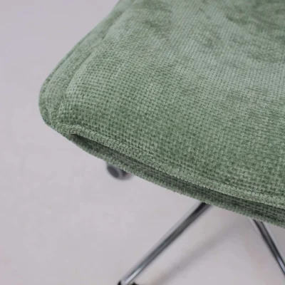 Кресло LOLA, зеленая рогожка GY91-14/хром_15