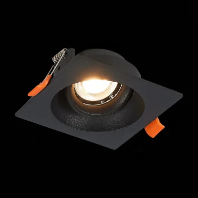 Св-к встр. Черный GU10 1*50W  L94xW94xH40 220V Без ламп Встраиваемые светильники фотография