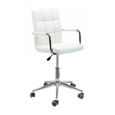 Кресло барное ROSIO, 2, поворотное, экокожа, белый/хром фотография