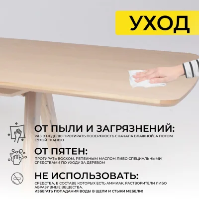 Стол АВЕНЮ 1450(1950)*850, Светлый дуб без тонировки/Светлый дуб_14