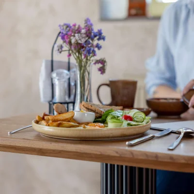 Блюдо STRIA, фарфор, пшеничный, 30,6*23,3*3см_5