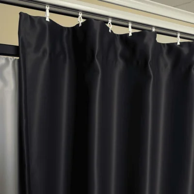 Комплект штор "Блэкаут" 1,5+1,5х2,7м на универсальной ленте, цвет чёрный янтарь (арт.888-20)_9