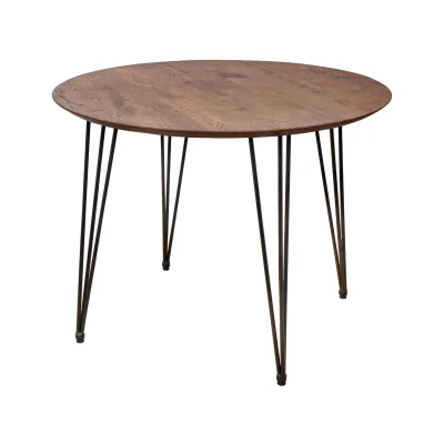 Стол ДЕМАВЕНД, d100*74, дуб мореный/черный (ПР-4 DSW (Т27) (02) Кс-12) фотография