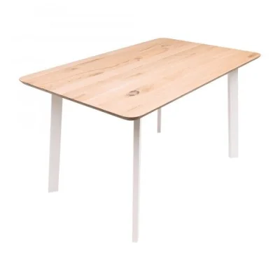 Стол МАЙОН, 130*80*74, дуб натуральный/белый (ПР-2 DSW (Т27) (02) КС-60) фотография