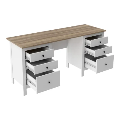 Стол письменный САГА, 161х56см, белый/ясень (2.08.06.200.14 RU)_2